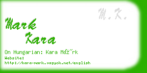 mark kara business card